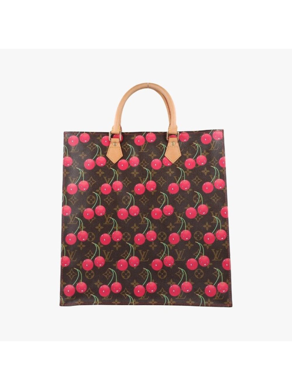Louis Vuitton Cherry Sac Plat Brown Pattern Monogram Canvas Handbag
